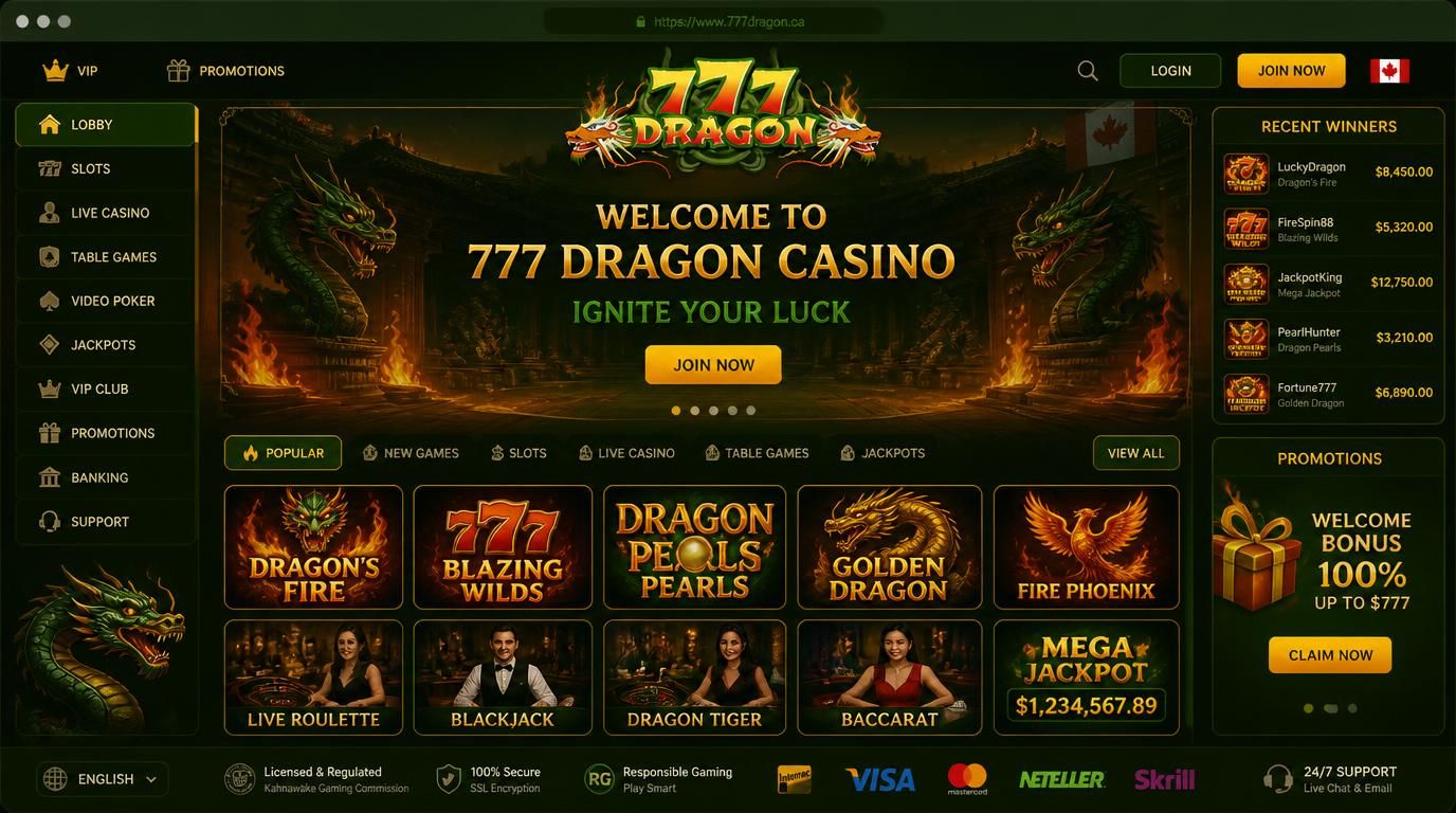 777 Dragon Flash Casino Exclusive Bonus Review for Canadian Players